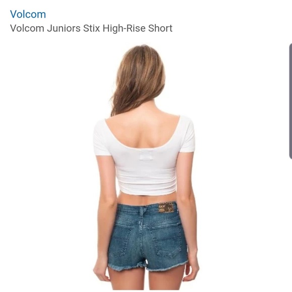 Sz 9 juniors  | volcom | the stix hi rise shorts - Picture 3 of 8